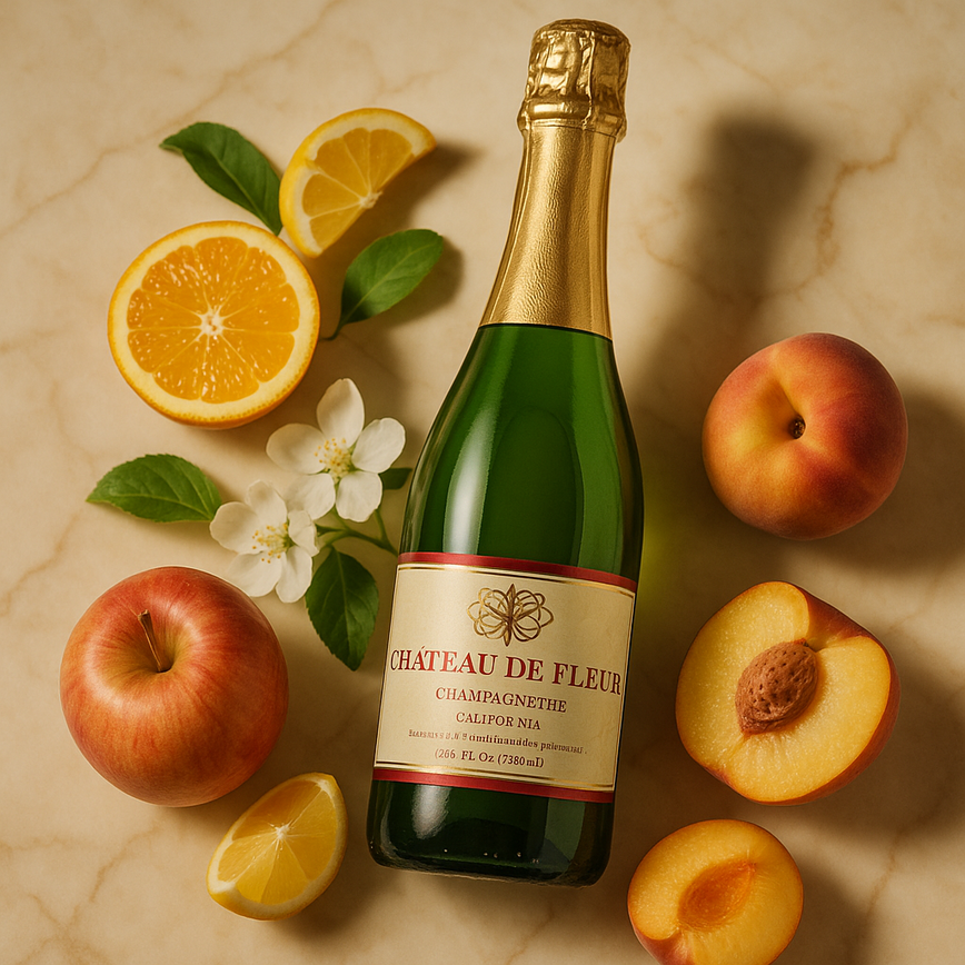 Chateau de Fleur Sparkling Non-Alcoholic Sparkling Beverage