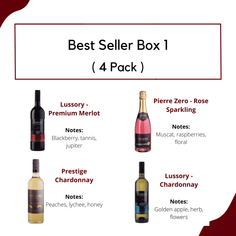 Best Seller Non-alcoholic Wine Sampler Pack (4-Bottles)