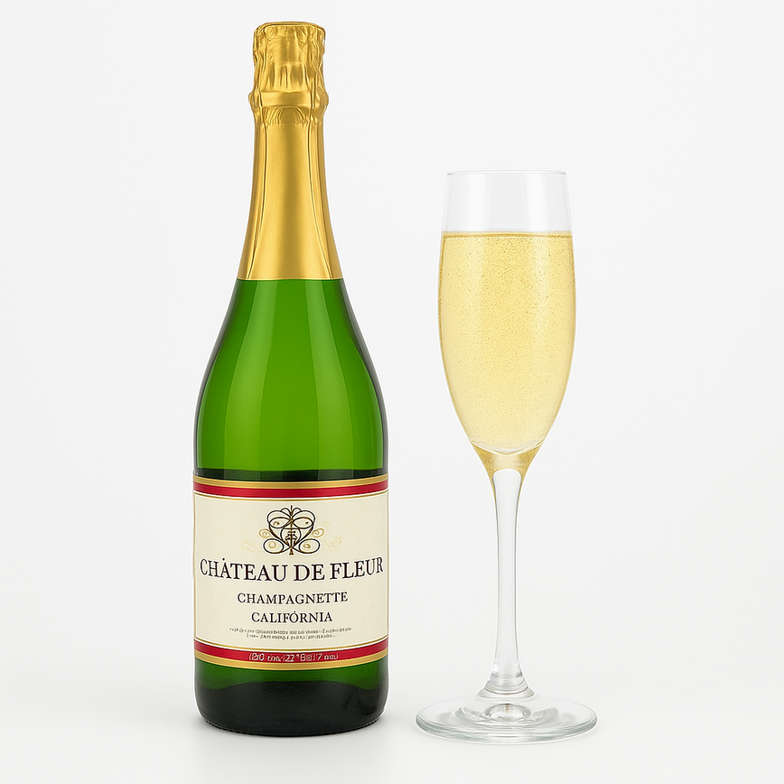 Chateau de Fleur Sparkling Non-Alcoholic Sparkling Beverage