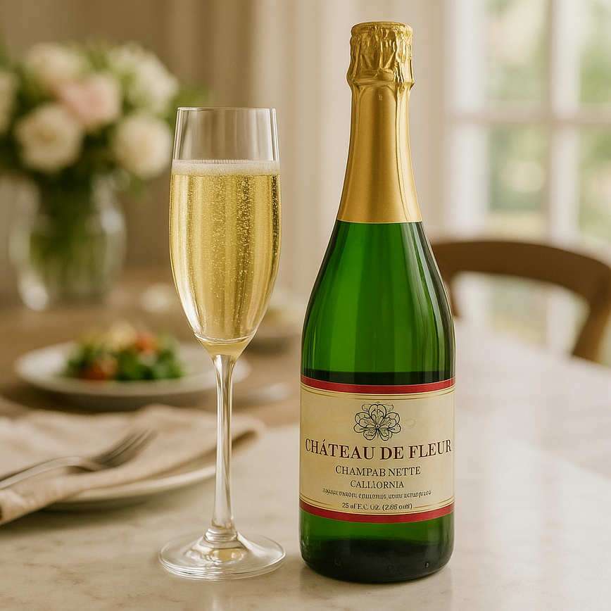 Chateau de Fleur Sparkling Non-Alcoholic Sparkling Beverage