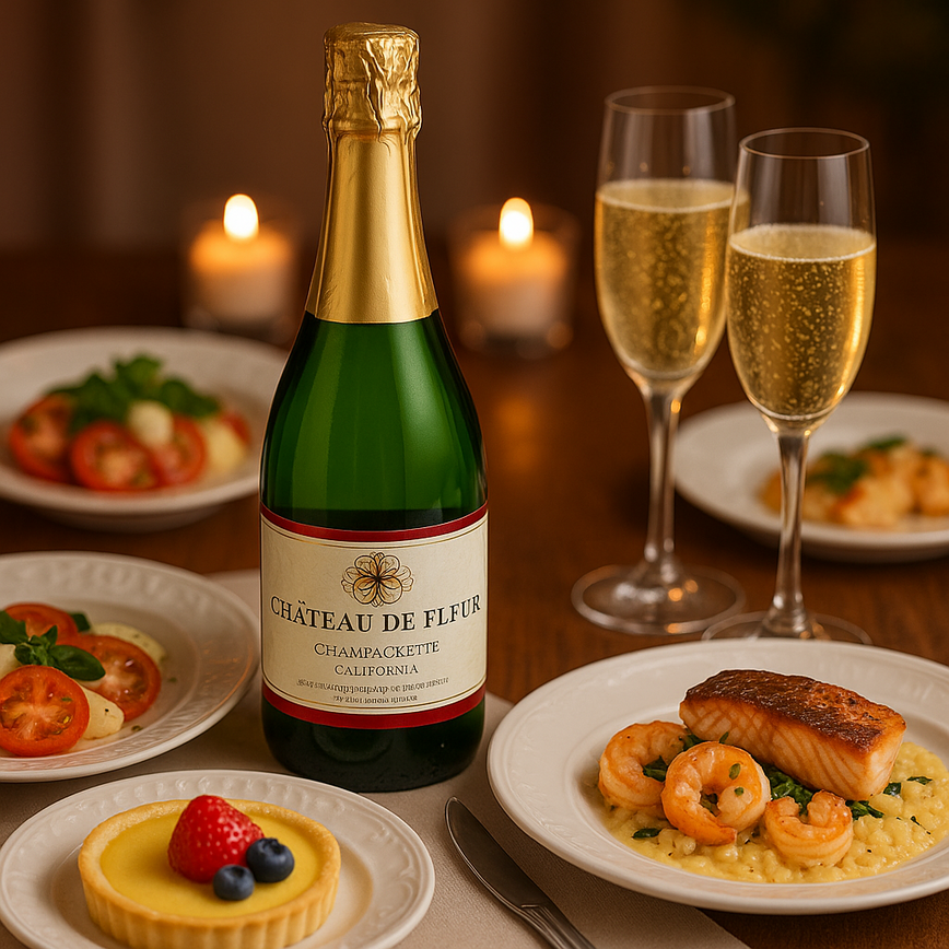 Chateau de Fleur Sparkling Non-Alcoholic Sparkling Beverage