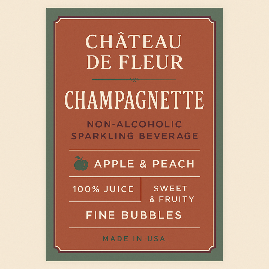 Chateau de Fleur Sparkling Non-Alcoholic Sparkling Beverage