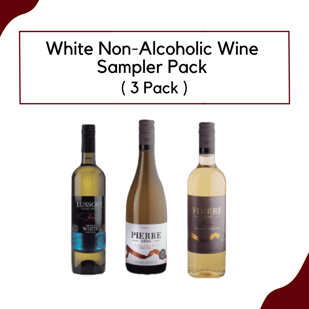 White Non-alcoholic Wine Sampler Pack (3-Bottles)