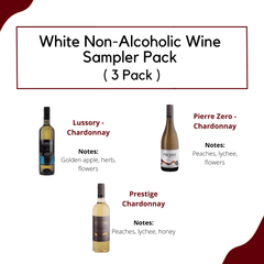 White Non-alcoholic Wine Sampler Pack (3-Bottles)