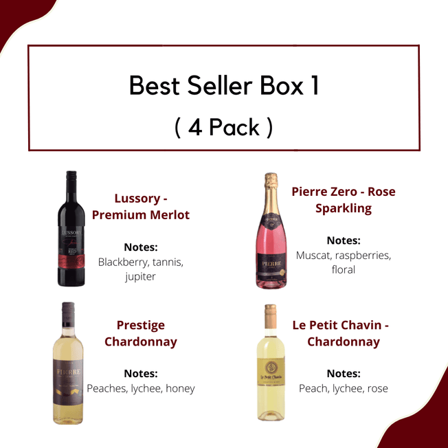 Best Seller Non-alcoholic Wine Sampler Pack (4-Bottles) - Halal Wine Cellar