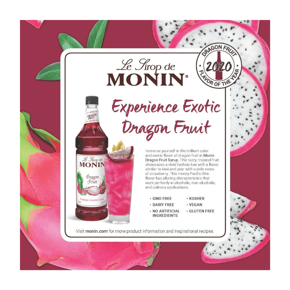 MONIN Dragonfruit Syrup (1L) - Halal Wine Cellar