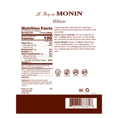MONIN Hibiscus Syrup (1L) - Halal Wine Cellar