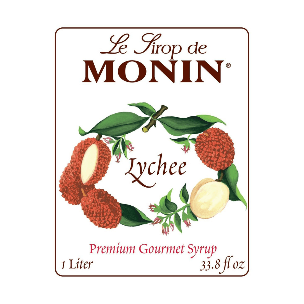 MONIN Lychee Syrup (1L) - Halal Wine Cellar