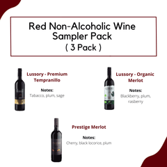 Red Non-alcoholic Wine Sampler Pack (3-Bottles) - Halal Wine Cellar